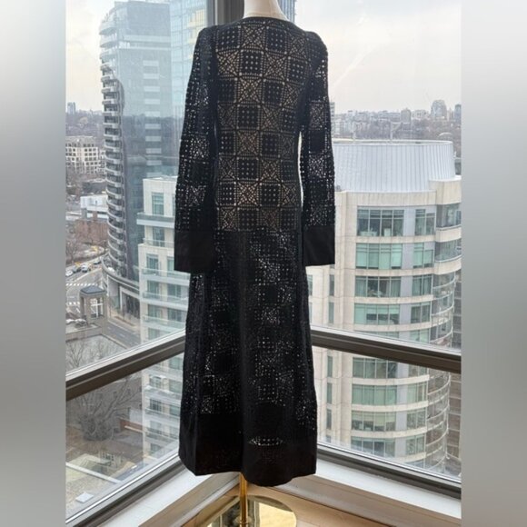 🆕 SIR THE LABEL 🧿 NWOT Rayure Long Sleeve Crochet Maxi Dress, Sz 1 US 4 - Picture 7 of 16